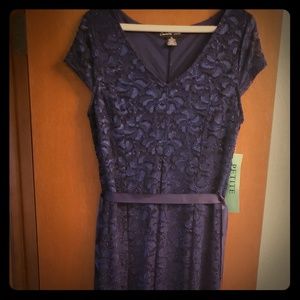 Petite Dress in Dark Blue